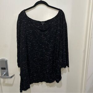 Torrid Black & White Stripe Short Sleeve Asymmetrical T-Shirt Size 4X